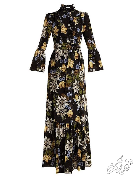 جدیدترین مدل پیراهن نخی, مدل پیراهن نخی گلدار بلند زنانه, مدل پیراهن زنانه نخی گلدار بلند